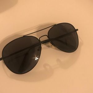 All Black Aviator Sunglasses